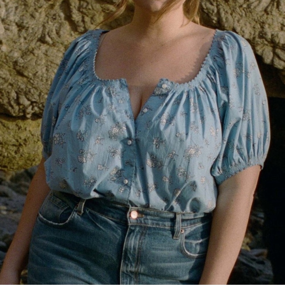 Doen Floral Blue Blouse